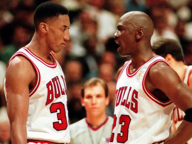 Jordan demanded the best from his teammates, like Scottie Pippen.