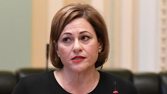 Jackie Trad in state parliament on Thursday. Picture: Dan Peled/AAP