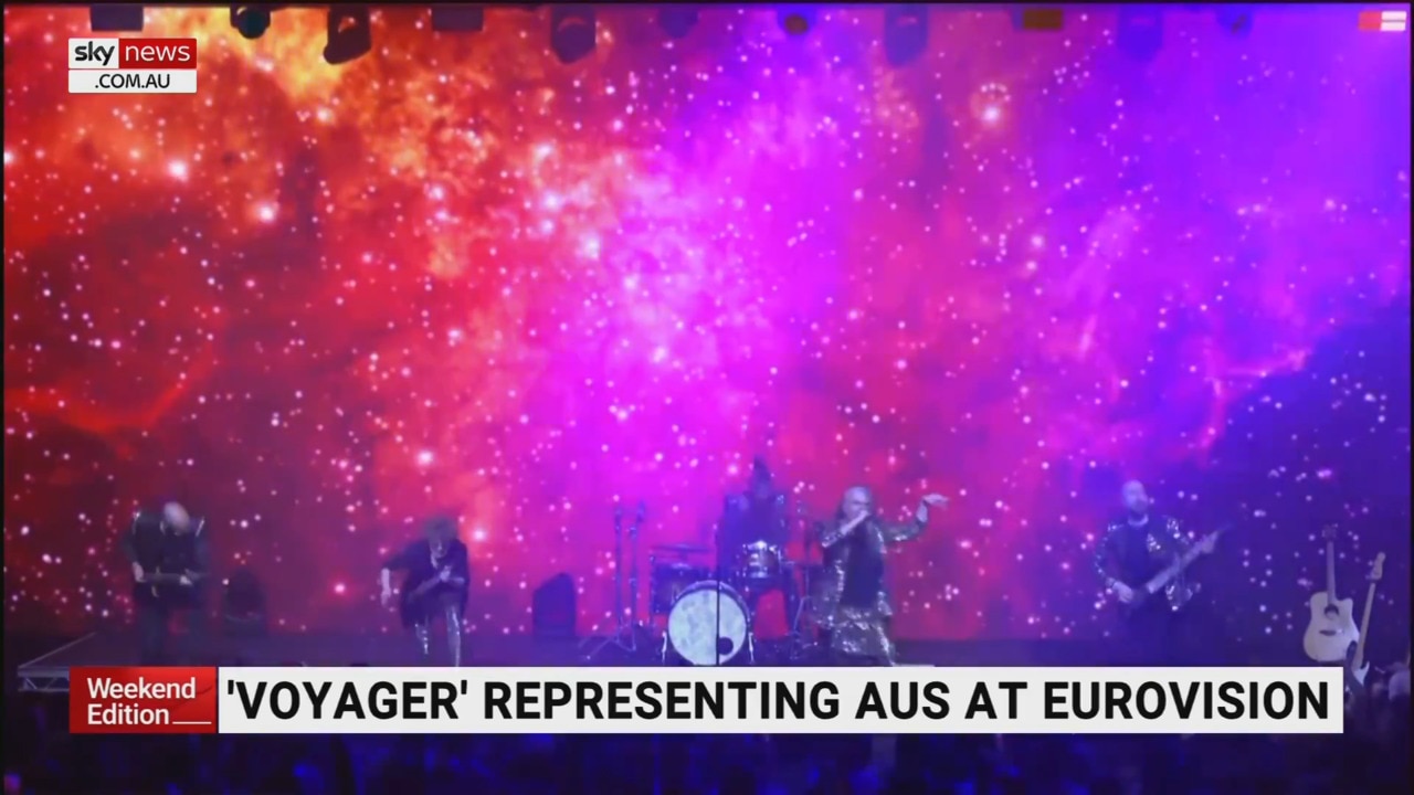 Rock Band Voyagers fly the flag for Australia at Eurovision final