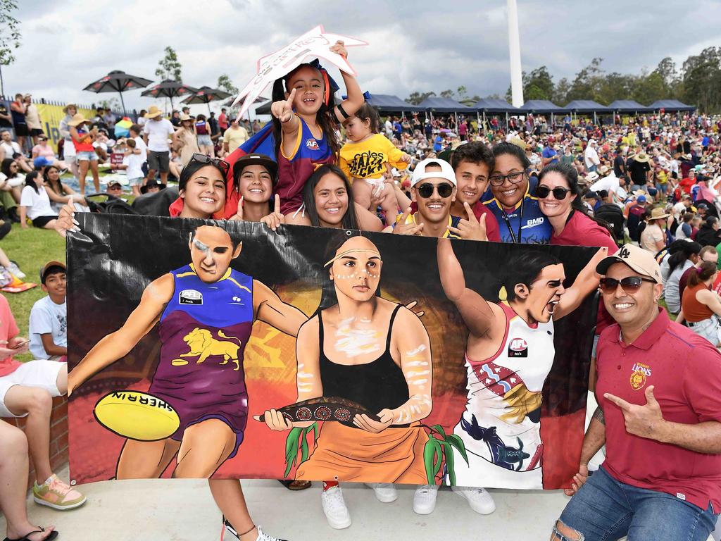 The Brill family at the NAB AFLW grand final. Picture: Patrick Woods