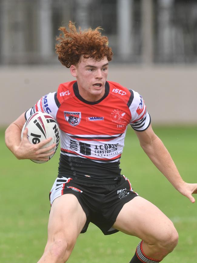 Kirwan High against Ignatius Park College in the Northern Schoolboys Under-18s trials at Brothers Rugby League Club in Townsville. Logan Brookes. Picture: Evan Morgan