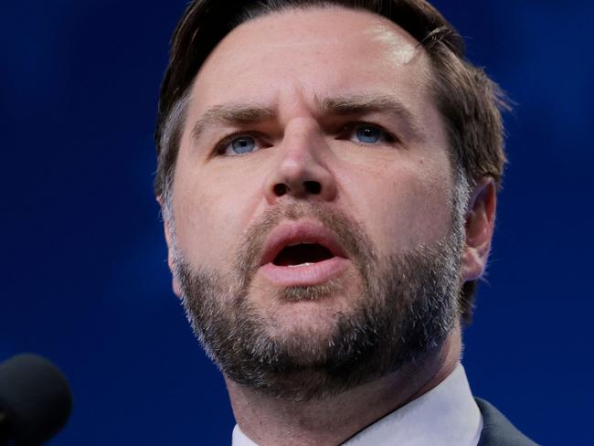 WASHINGTON, DC - FEBRUARY 28: U.S. Vice President J.D. Vance speaks during the 20th annual National Catholic Prayer Breakfast at the Walter E. Washington Convention Center on February 28, 2025 in Washington, DC. During his remarks Vance spoke about his journey to becoming Catholic and how his faith has influenced his political career.   Anna Moneymaker/Getty Images/AFP (Photo by Anna Moneymaker / GETTY IMAGES NORTH AMERICA / Getty Images via AFP)