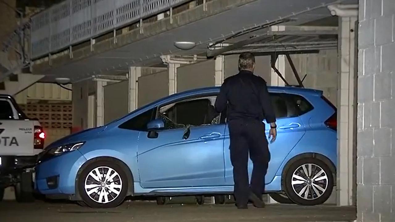 The blue Honda Jazz police had been searching for. Picture: 7 News