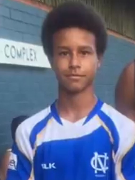 Alexander Clark, 15, is in intensive care after being injured during a game on Saturday. Picture: 7 News