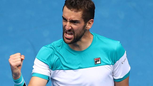 Marin Cilic will face Rafael Nadal in the quarterfinals. Picture: Getty