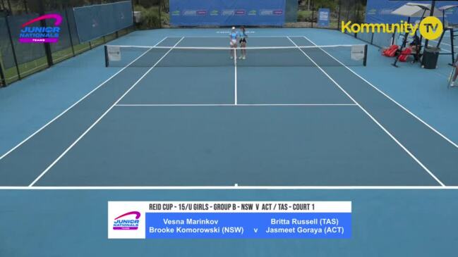 Replay: Brooke Komorowski/Vesna Marinkov(NSW) v Britta Russell (TAS)/Jasmeet Goraya (ACT) - Australian Junior Teams Championships U15