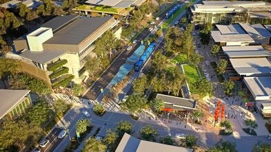 Latest artist’s impressions of the future Sunshine Coast Light Rail in the Maroochydore CBD. Picture: Sunshine Coast Council