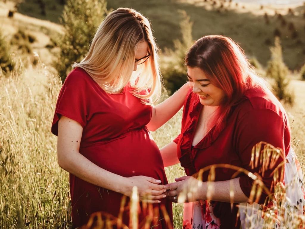 Victorian surrogate Jaide is pregnant with friend Nicole’s baby. Picture: Supplied