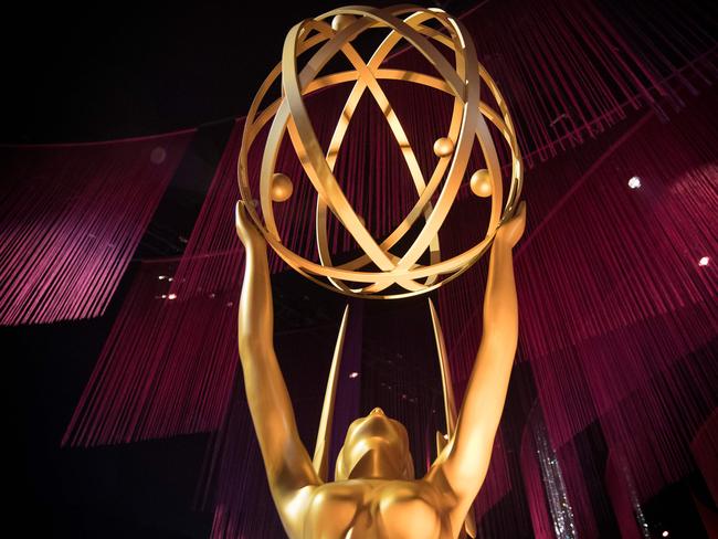 (FILES) In this file photo taken on September 12, 2019 an Emmy statue is seen at the entrance to the 71st Emmy Awards Governors Ball press preview at LA Live in Los Angeles, California. - The Emmy Awards have plummeted to a new all-time ratings low, with grand farewells for "Game of Thrones" and "Veep" and a night of surprise winners failing to entice viewers. The show was watched by just 6.9 million US viewers on September 22, 2019, broadcaster Fox said -- down from the already record-low 10.2 million who tuned in last year.Viewers watching the Emmys, television's answer to the Oscars, have halved since 2014. (Photo by Mark RALSTON / AFP)