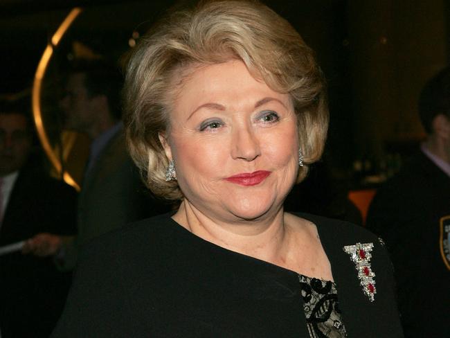 (FILES) US-British writer Barbara Taylor Bradford attends the opening night of "La Cage Aux Folles" at the Marquis Theatre in New York City on December 9, 2004. Bestselling British-American writer Barbara Taylor Bradford, whose first novel "A Woman of Substance" turned her into an overnight success, has died aged 91, a spokeswoman said on November 25, 2024. (Photo by Paul Hawthorne / GETTY IMAGES NORTH AMERICA / AFP)