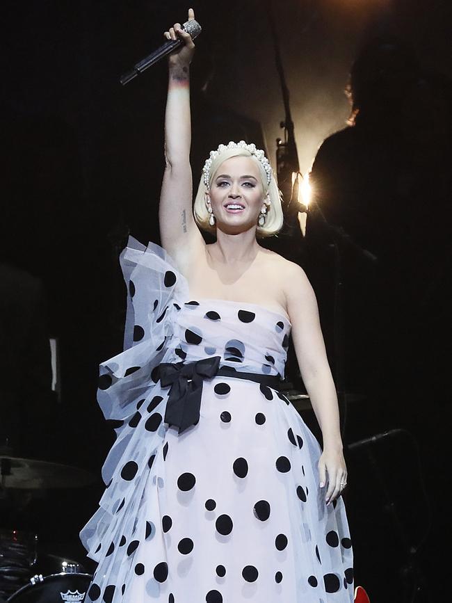 Pop superstar Katy Perry performing earlier this month. Picture: Paul Morigi/Getty Images