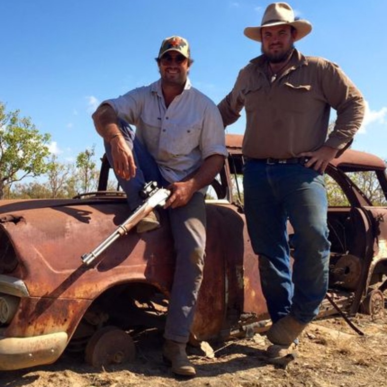 Outback Wrangler Matt Wright with Chris 'Willow' Wilson in September 2015. Picture: Facebook