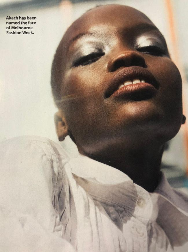 The photo of Flavia Lazarus incorrectly captioned as Adut Akech in Who magazine.