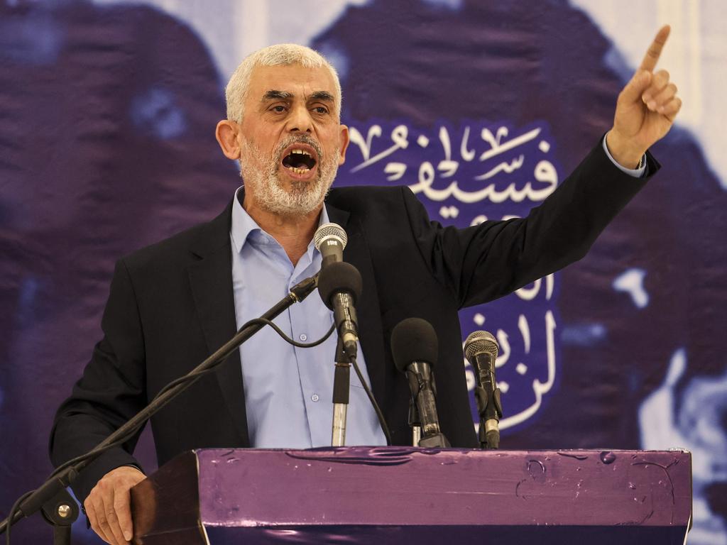 Head of the political wing of the Palestinian Hamas movement in the Gaza Strip Yahya Sinwar. Picture: AFP