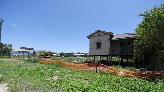 Empty blocks beside Allenstown Square from Grant Street in 2019.