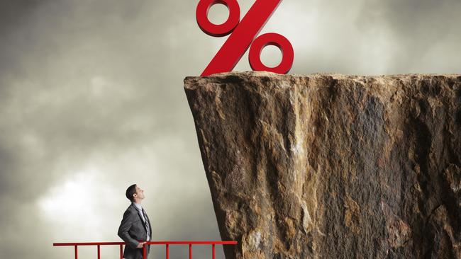 Going up: Interest rates are forecast to climb again, but the peak is in dispute. Picture: iStock