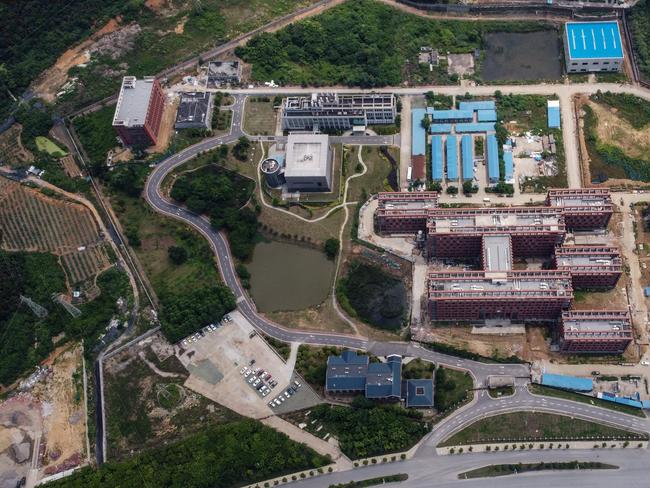 An aerial photo of the Wuhan Institute of Virology. Picture: AFP