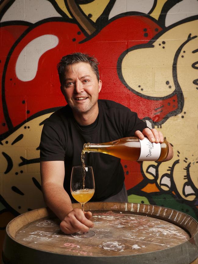 Patrick Meagher, founder and CEO of Simple Cider in Hobart, which is part of the Tasmanian Cider Trail. Picture: Nikki Davis-Jones