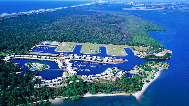  South Stradbroke Island with Couran Cove in the foreground