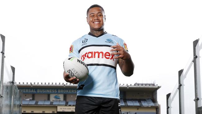 Franklin Pele is set to make his NRL debut for the Sharks. Picture: Jonathan Ng