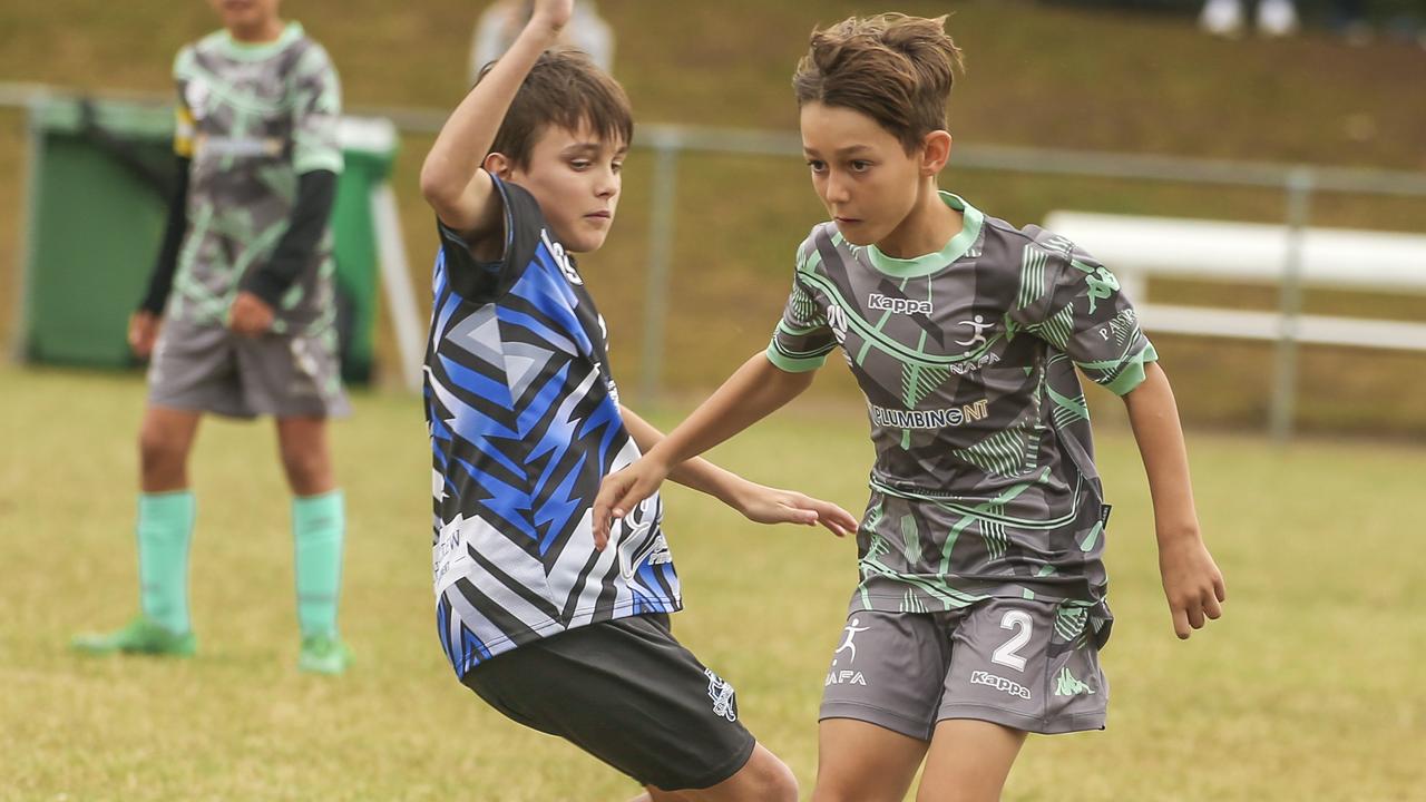 U/12 Football NT (Green Socks) V the FB 9 Academy in the Premier Invitational Football Carnival at Nerang. Picture: Glenn Campbell