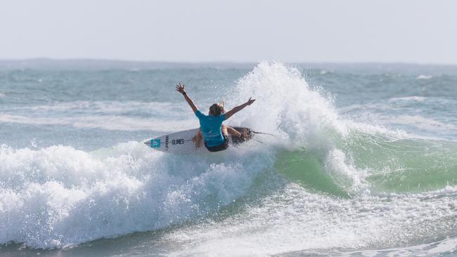 Ellie Lambkin recorded her best-ever result on the QS at Burleigh. (Photo by Cait Miers/World Surf League)