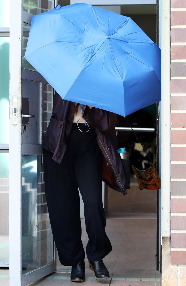 Grace Poo leaving Burwood Court. 