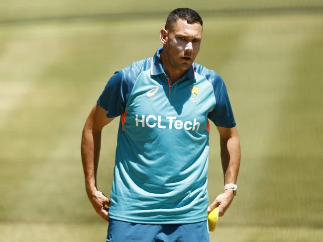 Scott Boland during an Australian net session ahead of the Boxing Day Test. Picture: Darrian Traynor/Getty Images