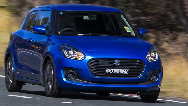 The Suzuki Swift GLX has turbo three cylinder power, but was the briskest in this test. Photo: Supplied.