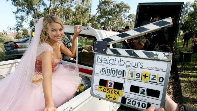 Actress Margot Robbie on Neighbours set in 2010.