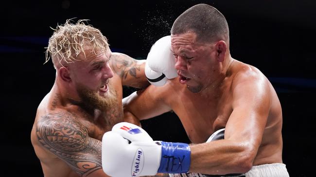 Paul lands a hard left hand. (Photo by Sam Hodde/Getty Images)