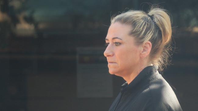 Rebecca Grattidge, 45, of Wyee, arriving at Wyong Local Court where she is facing one count of dangerous driving occasioning the death of Dorothy Slade, 81, on April 12, 2023, at Budgewoi. Picture: NewsLocal