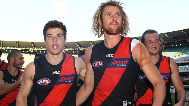 Zach Merrett and Dyson Heppell have continued their return to form. Picture: Getty Images