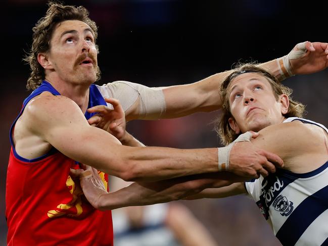 Rhys Stanley didn’t quite dominate the ruck. Picture: Dylan Burns/AFL Photos