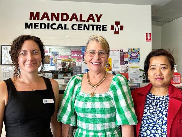 Country to Coast, QLD Senior Manager Central Queensland, Samantha King, Practice Manager, Deb Lacey and Nurse Manager Gyanu Maya excited about the ForHealth acquisition of Mandalay Medical Centre in Rockhampton.