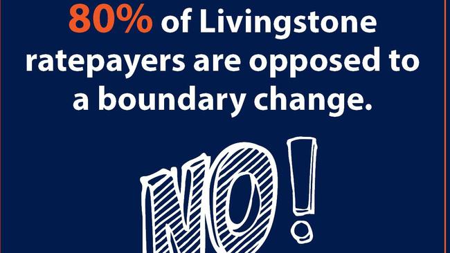 Part of a 'Leave Livingstone Alone' campaign image used by Livingstone Shire Council in 2022, urging people to vote “no” to boundary change.