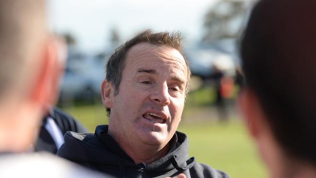 RDFL footy: Diggers Rest versus Melton Centrals at Diggers Rest Recreation Reserve. Melton Centrals seniors coach Glenn Hopkins Pictures:Angie Basdekis