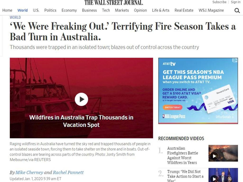 How Global Media Is Responding To The Australian Bushfires The