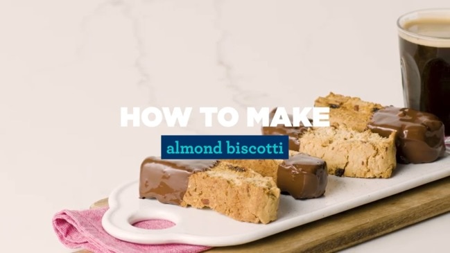 How to make chocolate-dipped almond biscotti