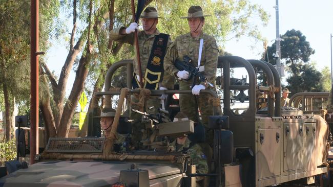 Norforce squadron marches through Alice Springs in their first Freedom of Entry parade since 1983. Picture: Laura Hooper.