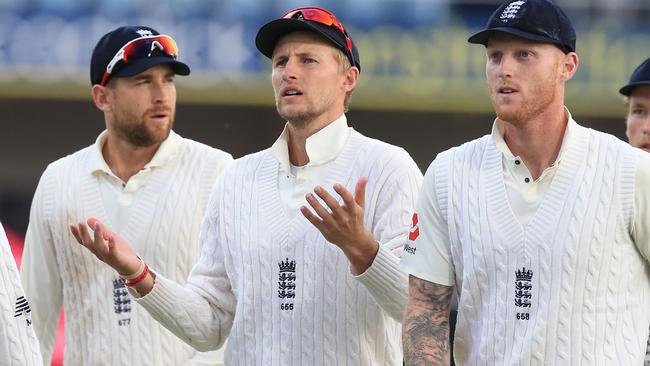 England's captain Joe Root (C) will want his side to bring their ruthless streak to Australia this summer.