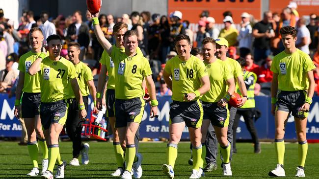 Umpires made some big misses in the Brownlow. Picture: Morgan Hancock/AFL Photos via Getty Images