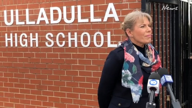 Ulladulla High School principal speaks to reporters after the death of Zoie Bell