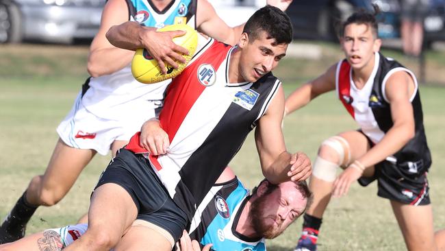 Adrian Alfonsi in action during the Round 1 win over St Mary’s.