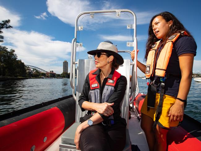 Dr Maria Vozzo explaining the project to Mosman Mayor Carolyn Corrigan. Picture: AAP Image / Julian Andrews