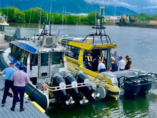 QF9 Cairns Coast Guard is expected to take delivery of a new 7.5m hard collared rescue vessel in April. Picture: Peter Carruthers