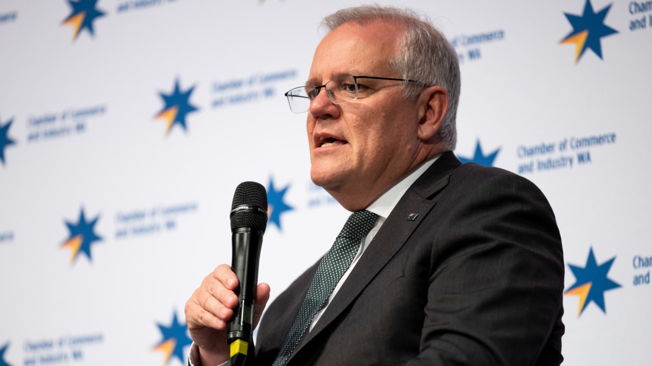 Scott Morrison speaks with business leaders in Western Australia