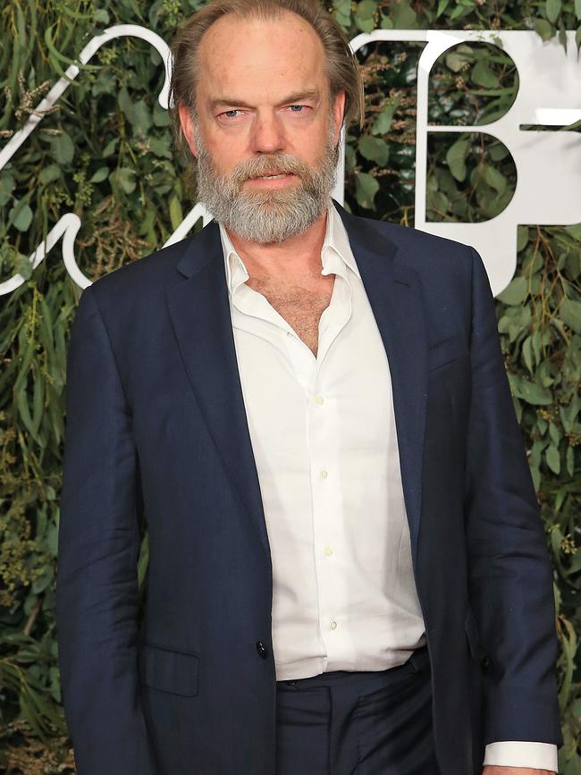 Hugo Weaving arrives at the Melbourne Entertainment and Convention Centre for the world premiere of the highly-anticipated Adam Goodes documentary, The Australian Dream. Picture: Mark Stewart