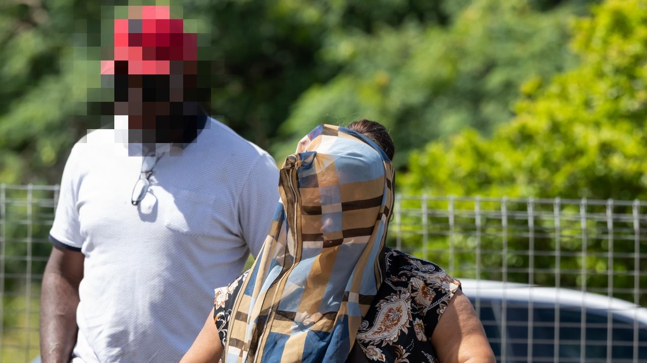 Supporters outside the Bundaberg Magistrates Court on December 5 after eight men arrested in relation to a record haul of cocaine appeared via video-link. Picture: Paul Beutel