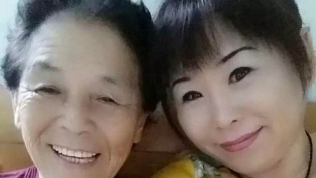 Slain Launceston sex worker Jingai Zhang (right), 49, depicted with her mother. Picture: Facebook